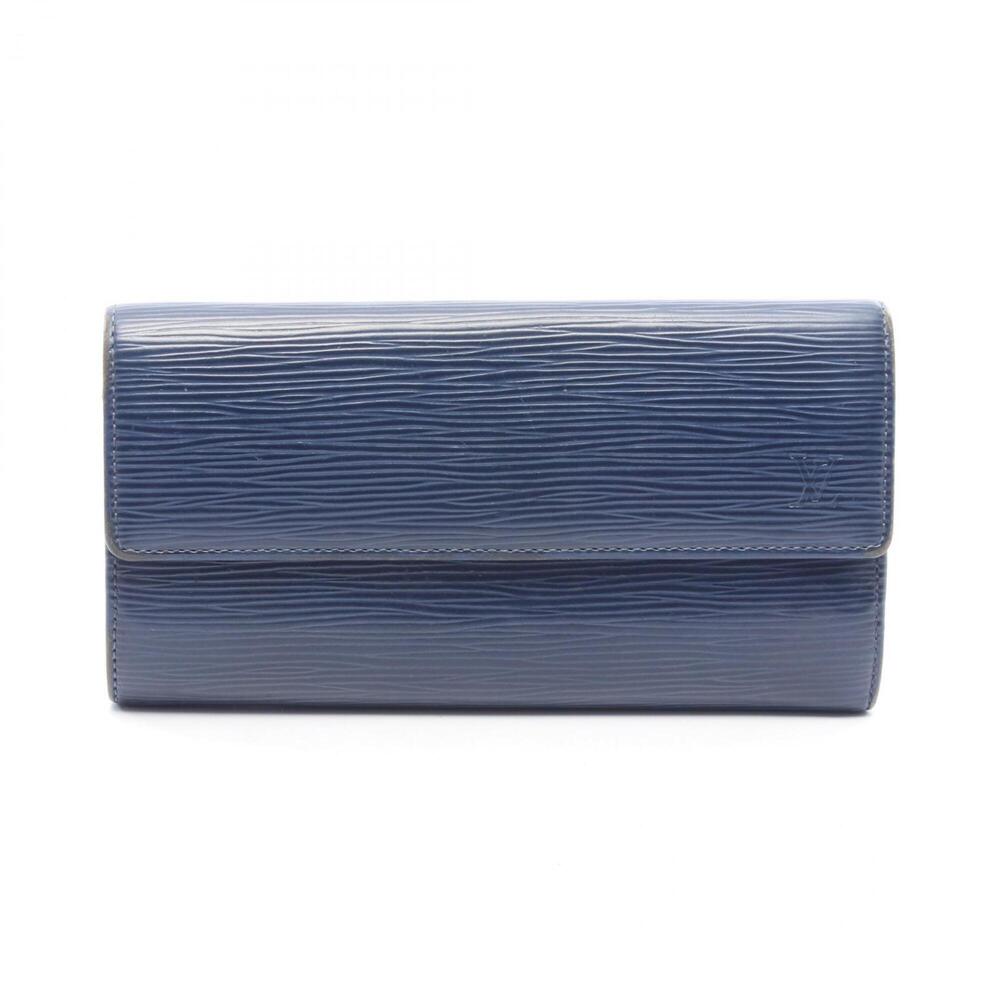 Louis Vuitton Portefeuille Sarah Epi Indigo Blue Bi-fold Long Wallet, Leather...